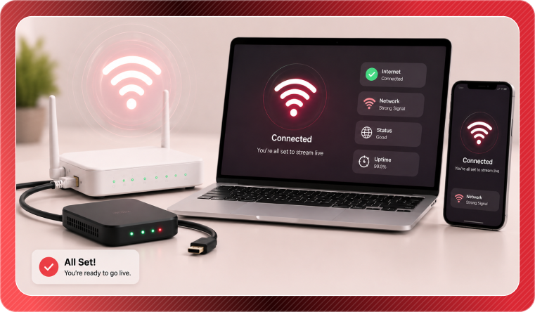 Beambox plug-and-play WiFi marketing setup dashboard